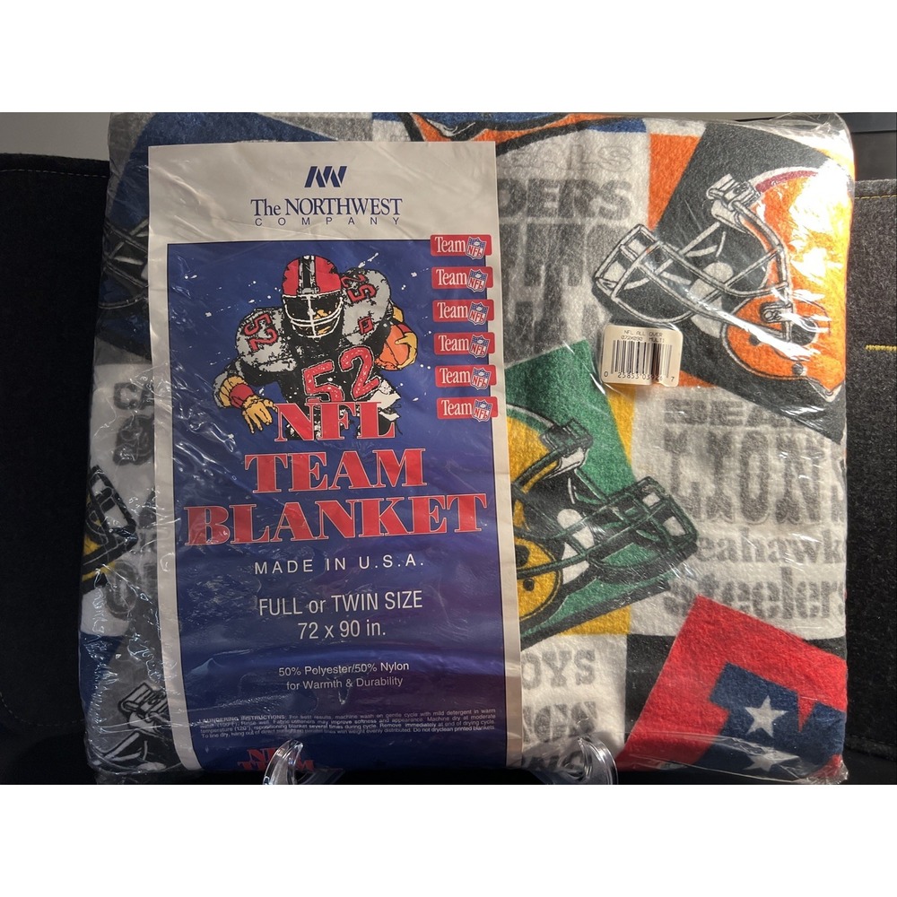 Vintage The Northwest Company NFL Team Blanket Full/Twin  72"x 90" (All‎ Teams)
